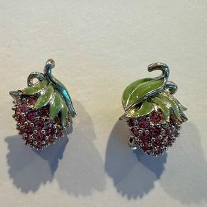 Nina Ricci Vintage Strawberry Clip Ons